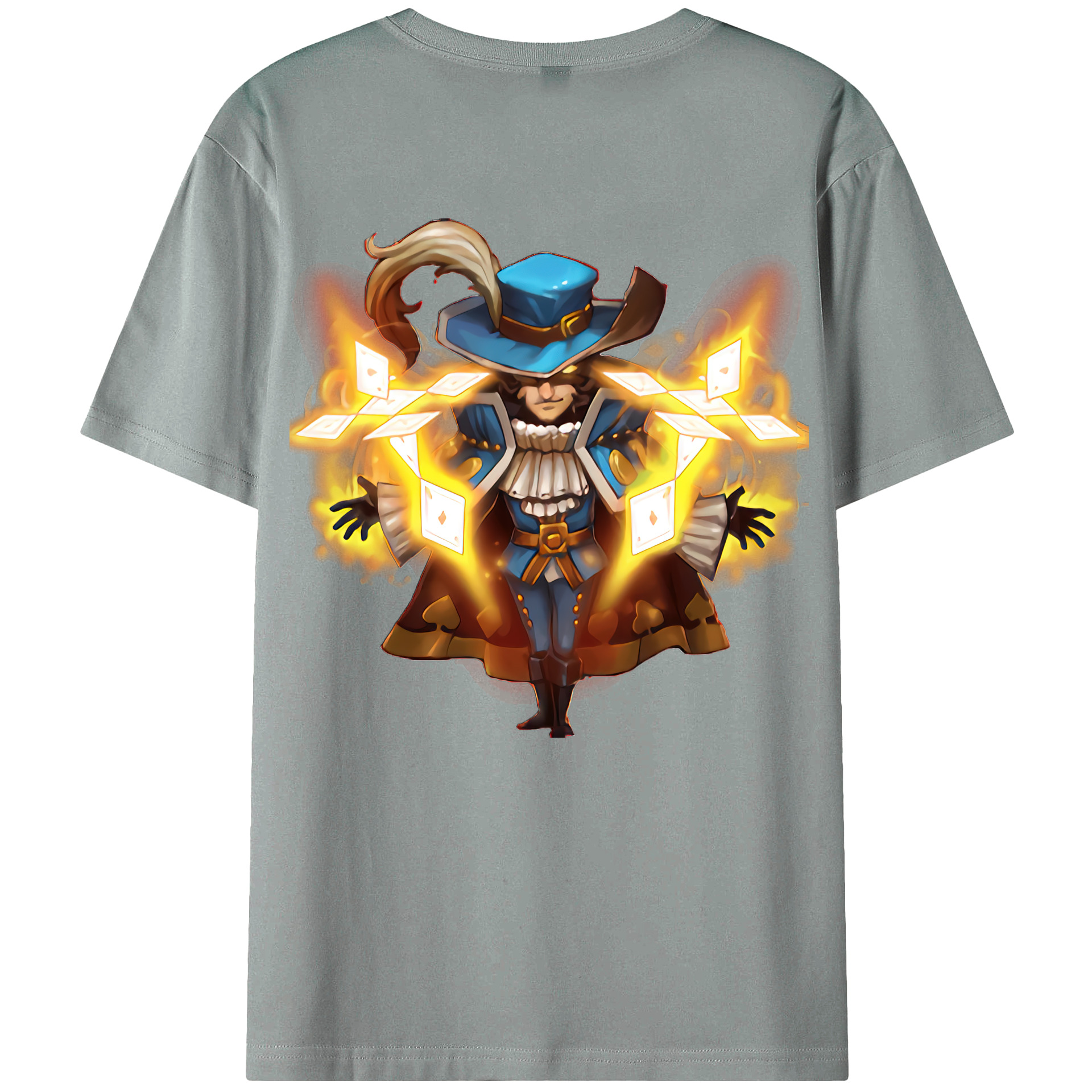 （画像用） リーグ・オブ・レジェンド League of Legends LOL 綿100％ メンズ半袖Tシャツ（バックプリント） 通気性